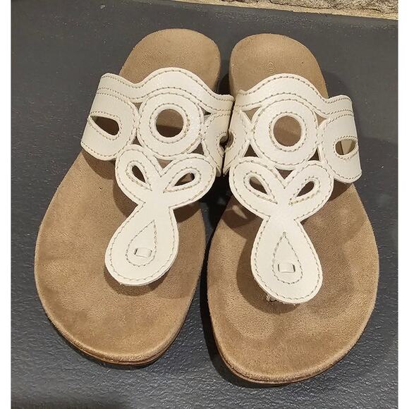 CROFT & BARROW Rita White Slide On Thong Sandals Size 8.5. New with box - Picture 7 of 7